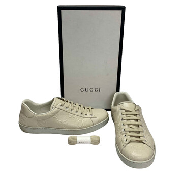 Tênis Gucci Couro Nude