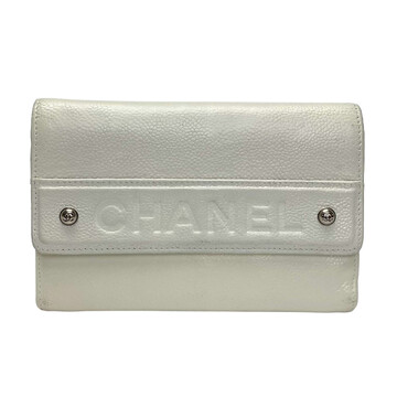 Carteira Chanel Couro Caviar Branco