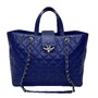 Bolsa Chanel CC Box Shopping Tote Azul