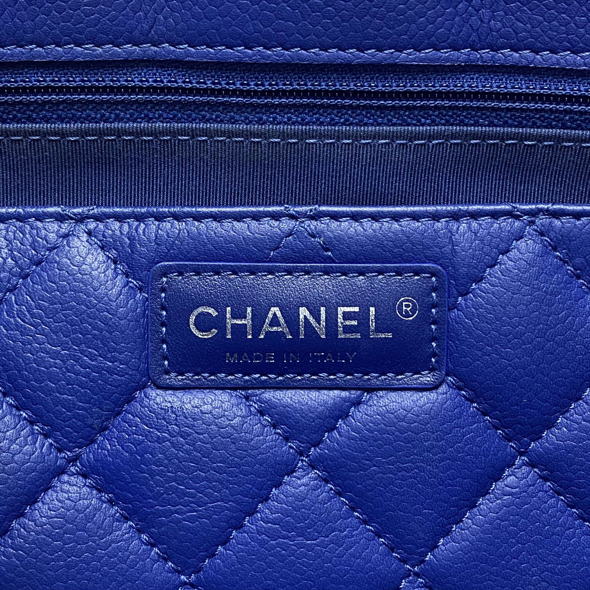 Bolsa Chanel CC Box Shopping Tote Azul