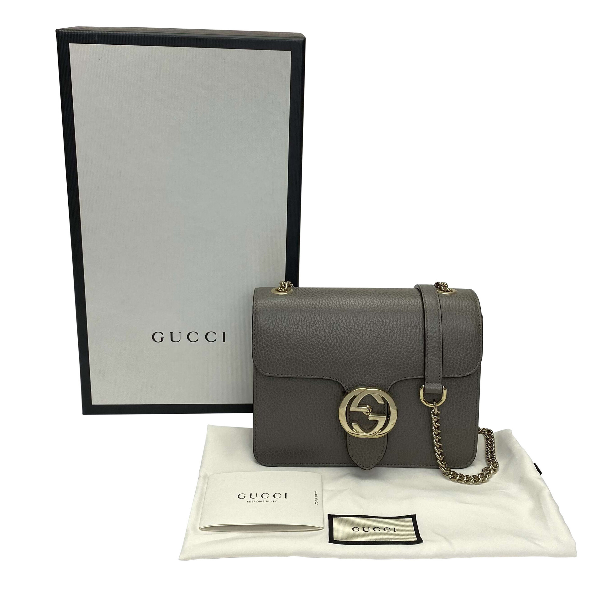 Bolsa Gucci Interlocking Cinza