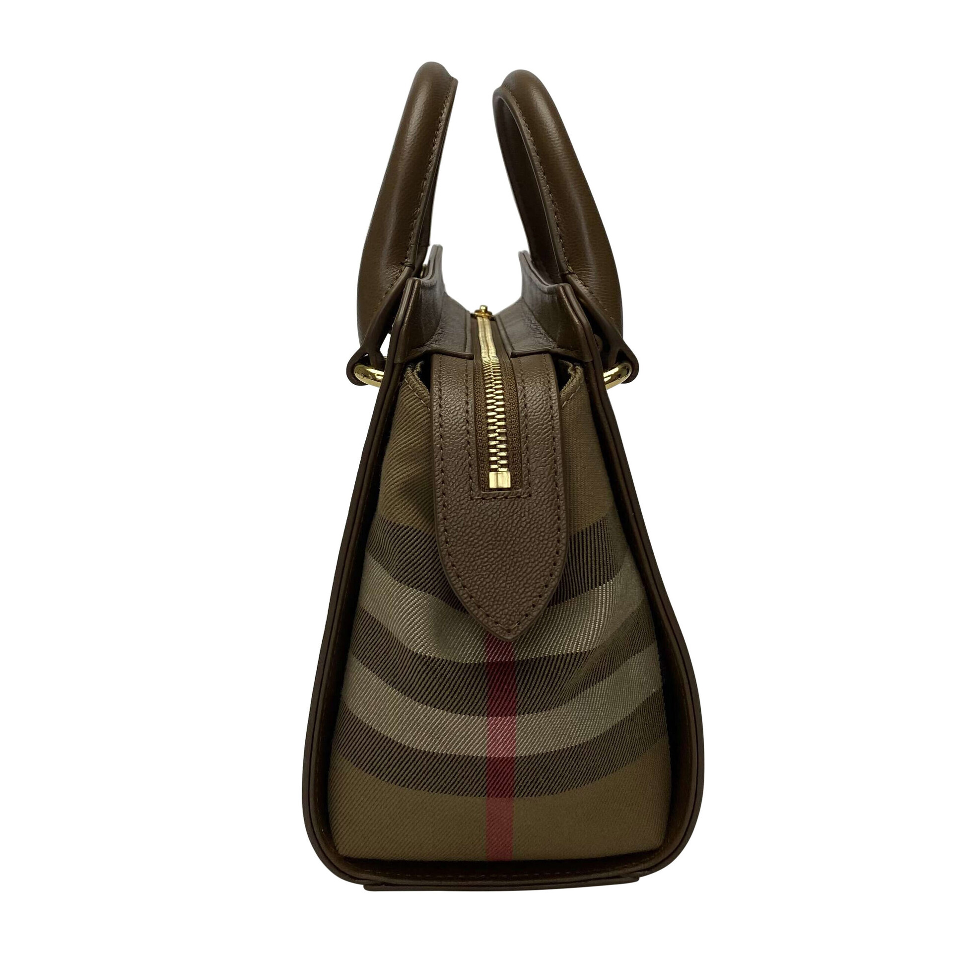 Bolsa Burberry Banner Couro Marrom