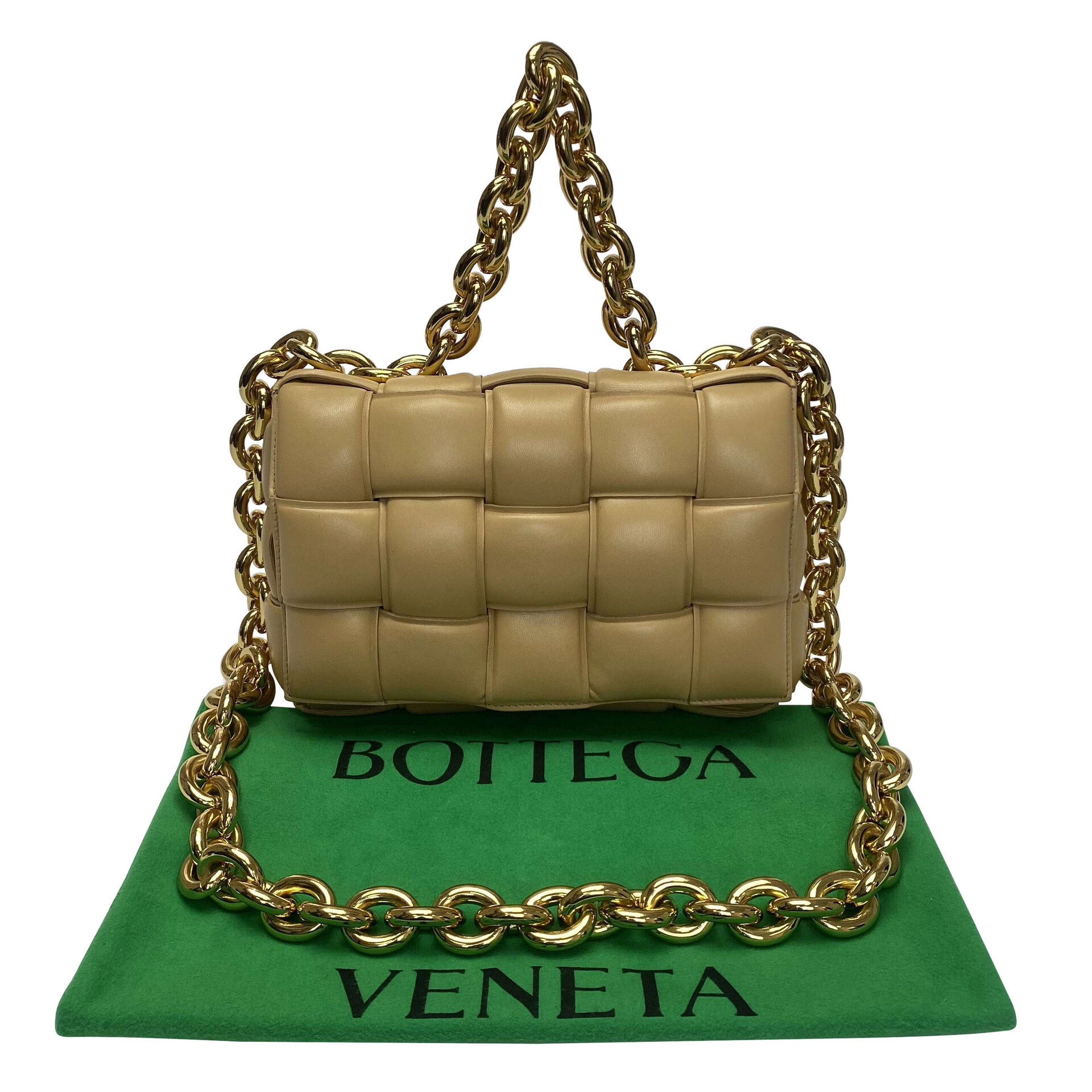 Bolsa Bottega Veneta Cassete Chain Bege