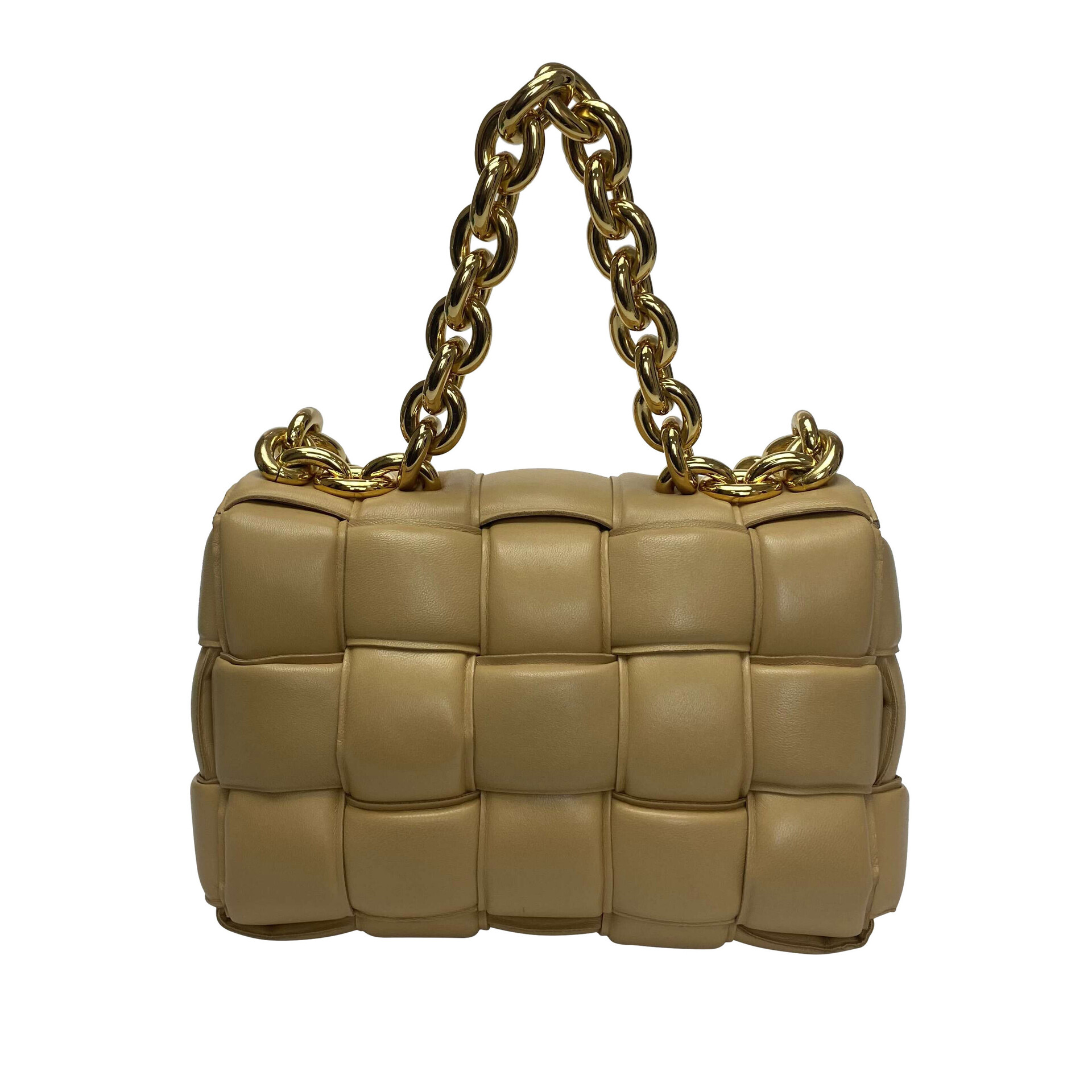 Bolsa Bottega Veneta Cassete Chain Bege