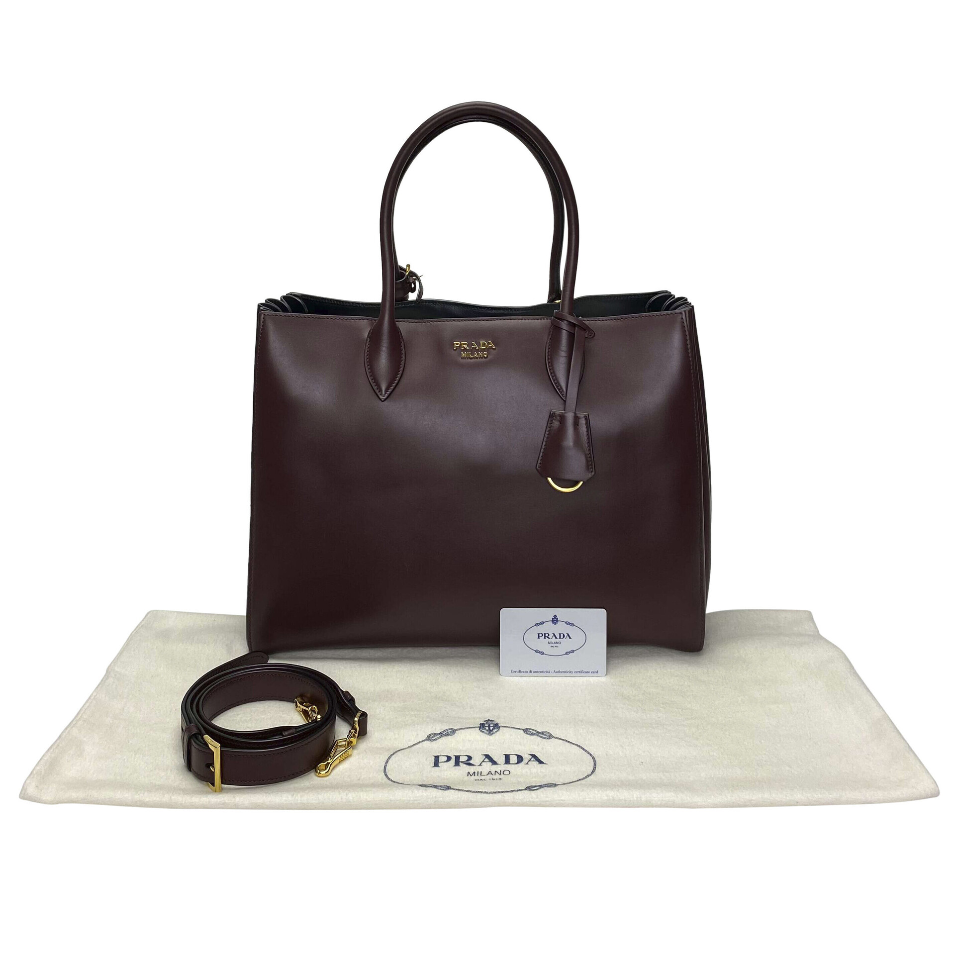 Bolsa Prada Soft Bibliotheque Tote Marrom