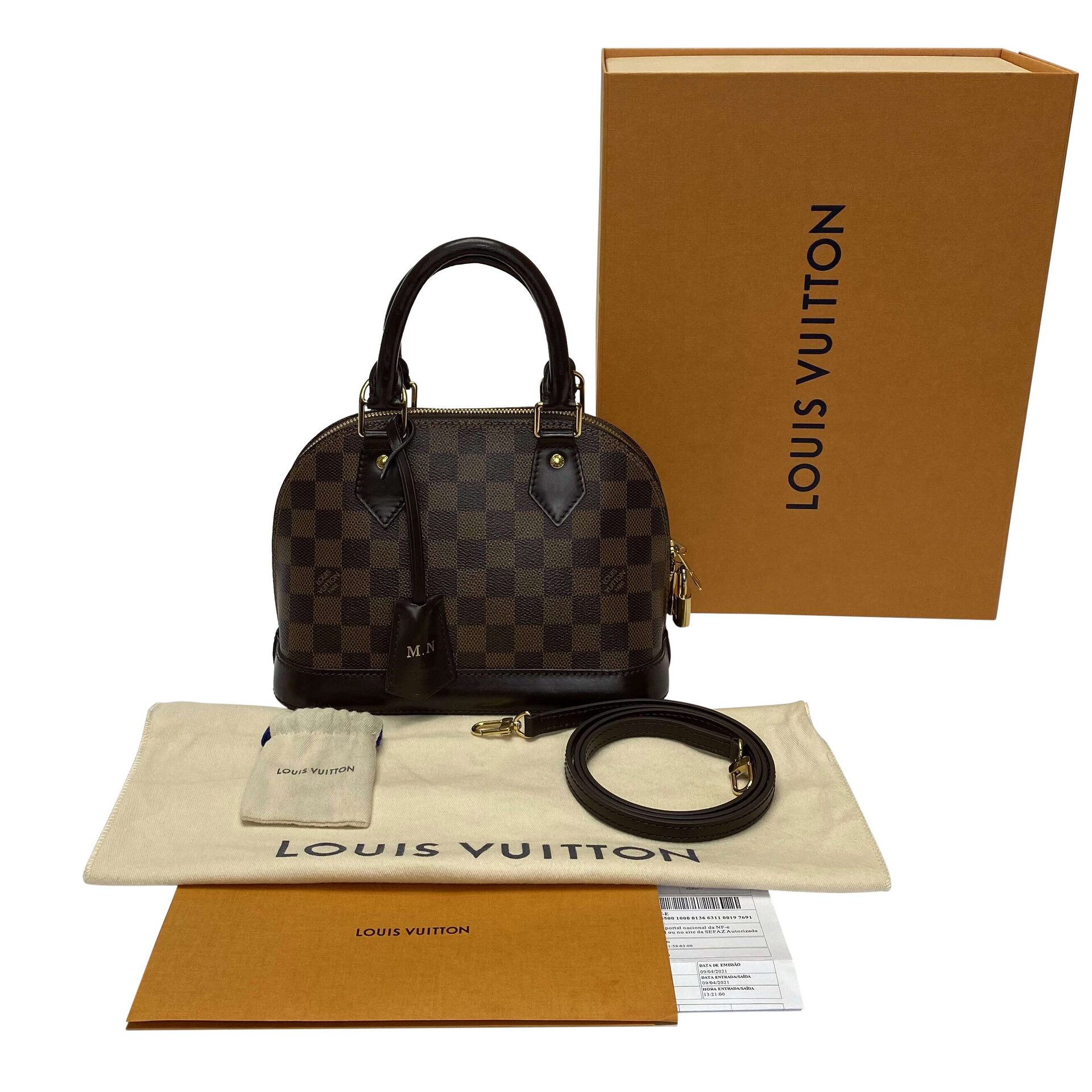 Bolsa Louis Vuitton Alma BB Damier Ébène