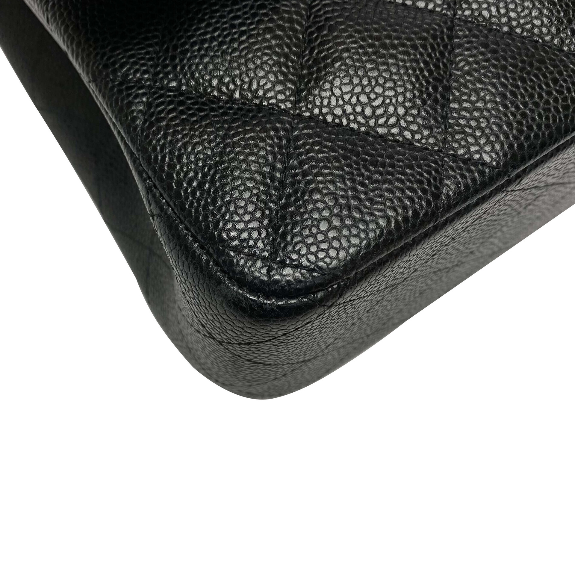 Bolsa Chanel Jumbo Double Flap Couro Caviar Preto