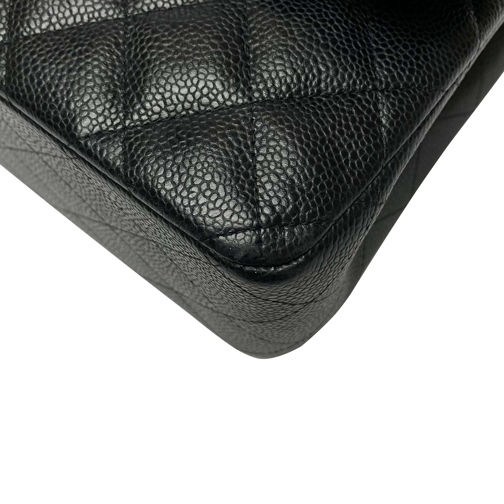 Bolsa Chanel Jumbo Double Flap Couro Caviar Preto