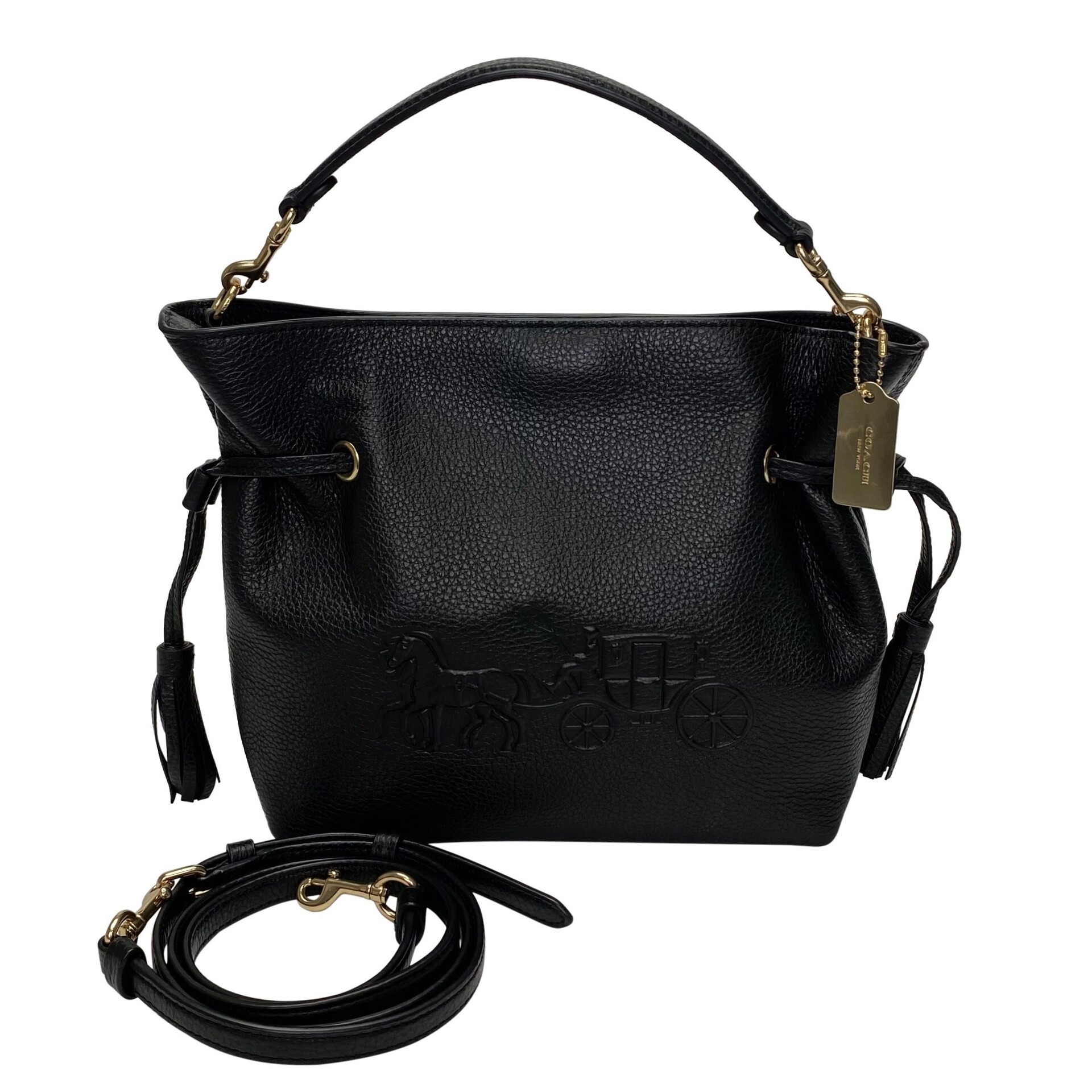 Bolsa Coach Couro Preto