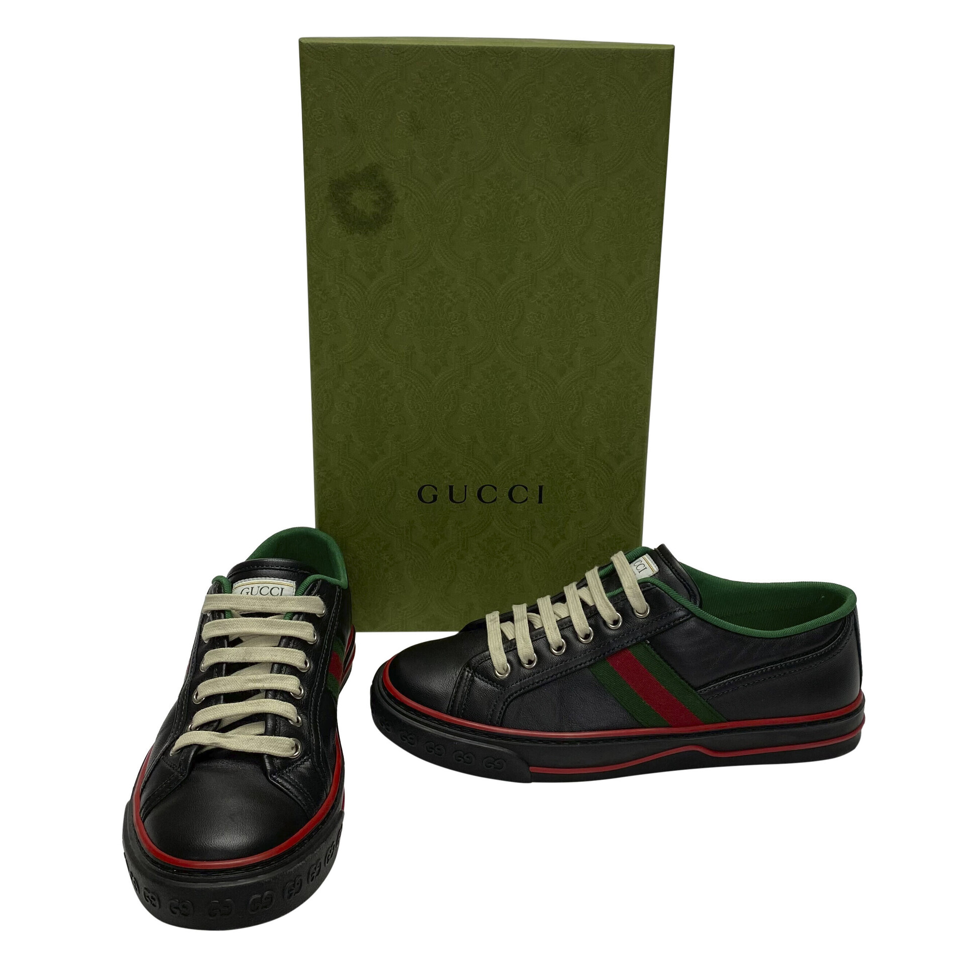 Tênis Gucci 1977 Couro Preto