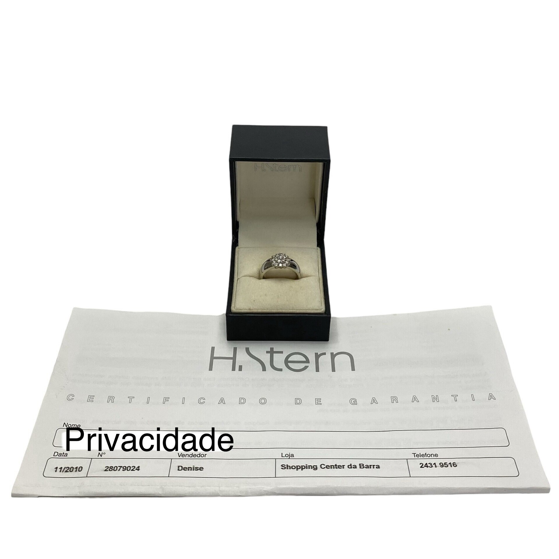 Anel HStern Ouro Branco e Diamantes