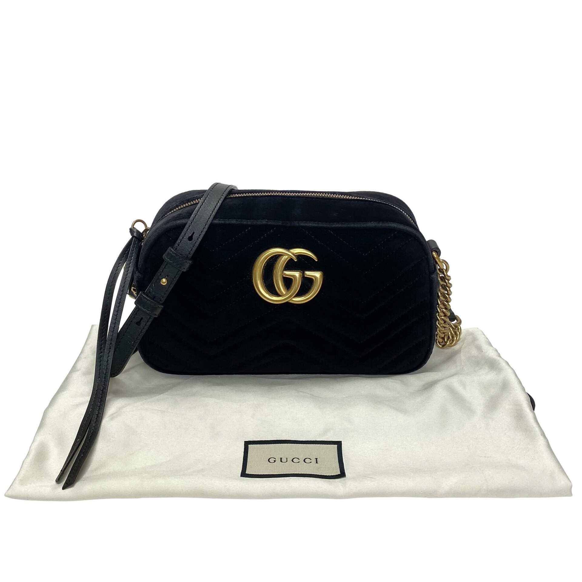 Bolsa Gucci GG Marmont Veludo Preto