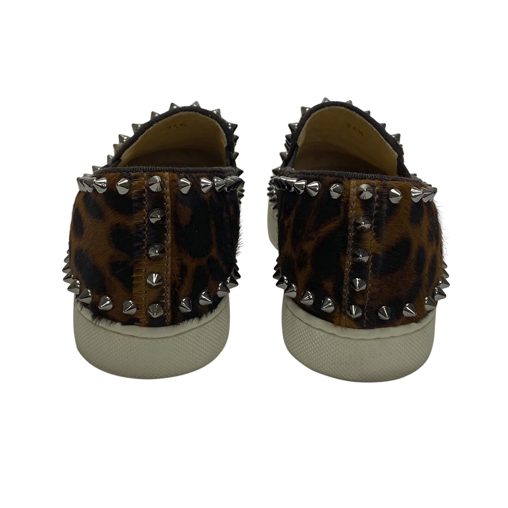 Tênis Christian Louboutin Pik Boat Leopard Print