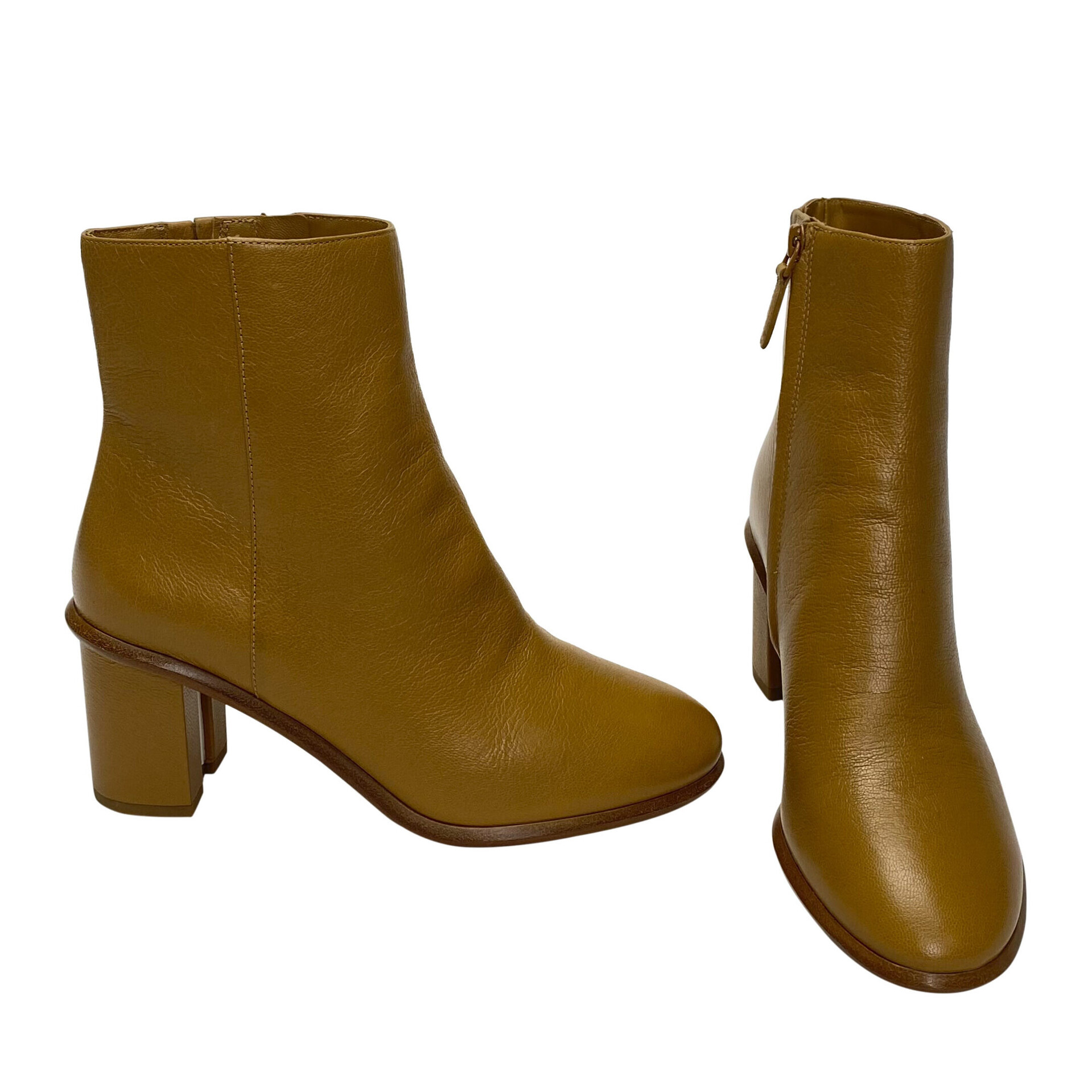 Bota Tory Burch Couro Caramelo