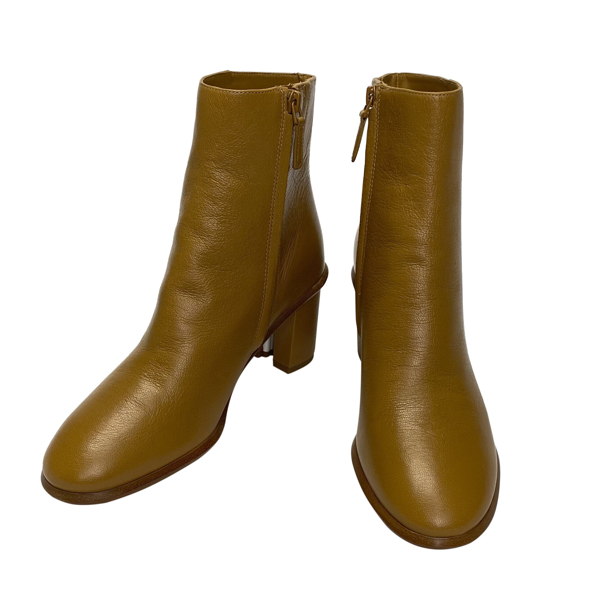 Bota Tory Burch Couro Caramelo