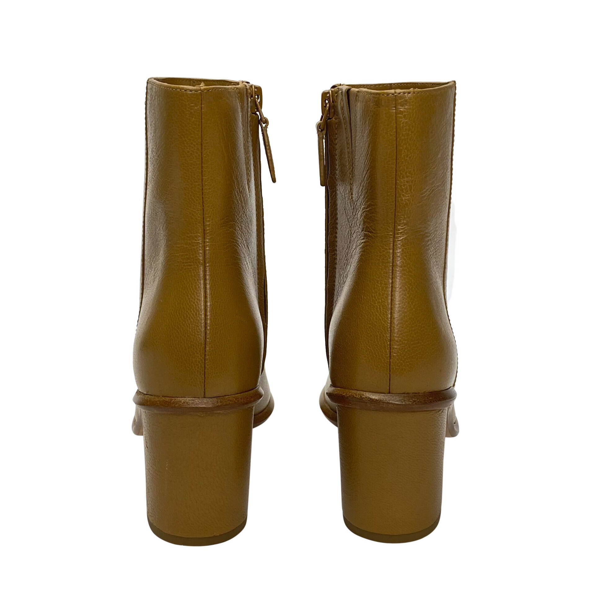 Bota Tory Burch Couro Caramelo