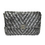 Bolsa Chanel Metallic Lame Chevron