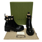 Bota Gucci Couro Preta