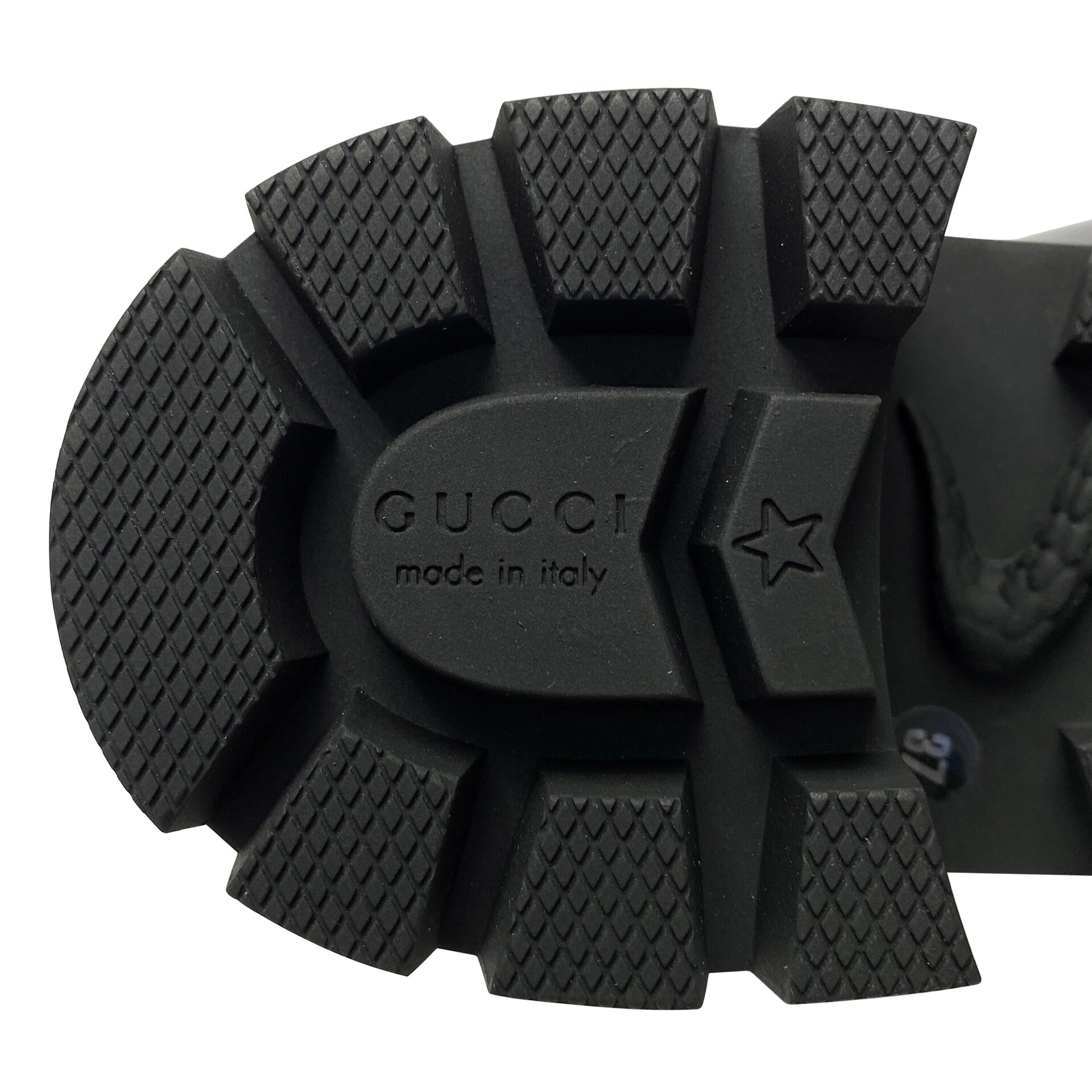 Bota Gucci Couro Preta