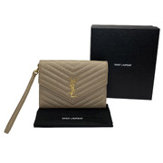 Clutch Saint Laurent Envelope Bege