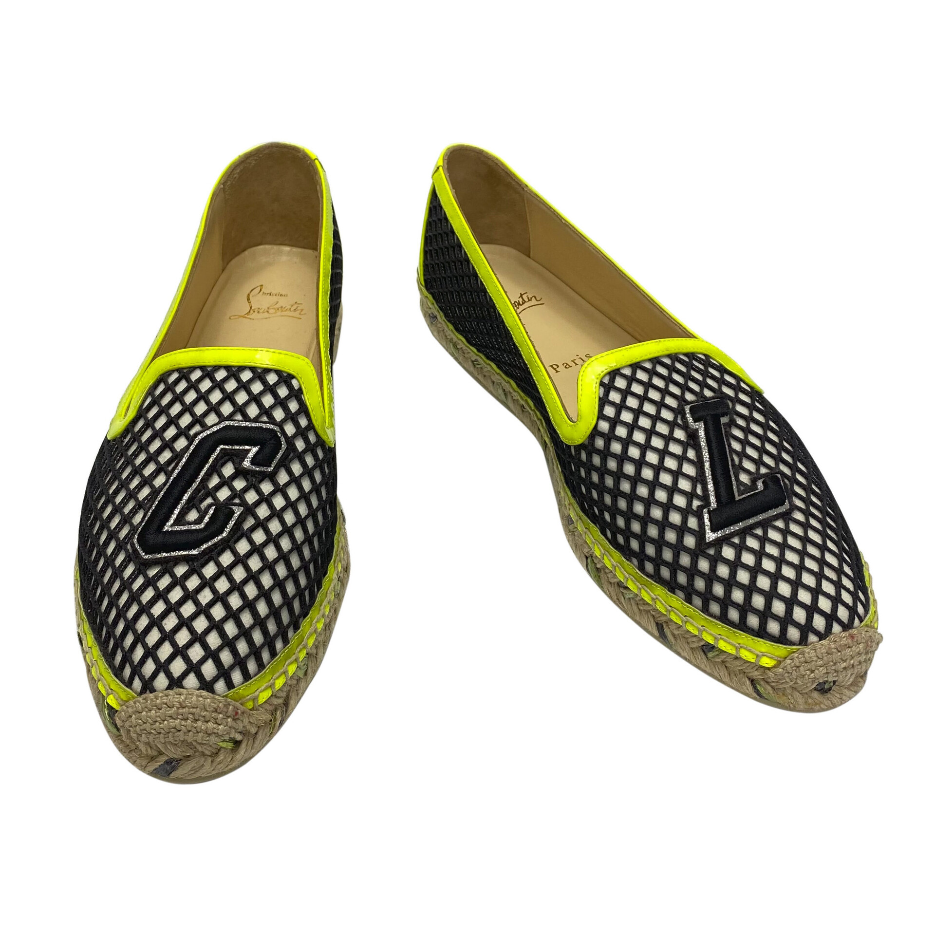 Espadrille Christian Louboutin Verde e Preto