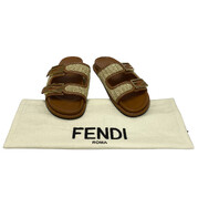 Slide Fendi FF Raffia