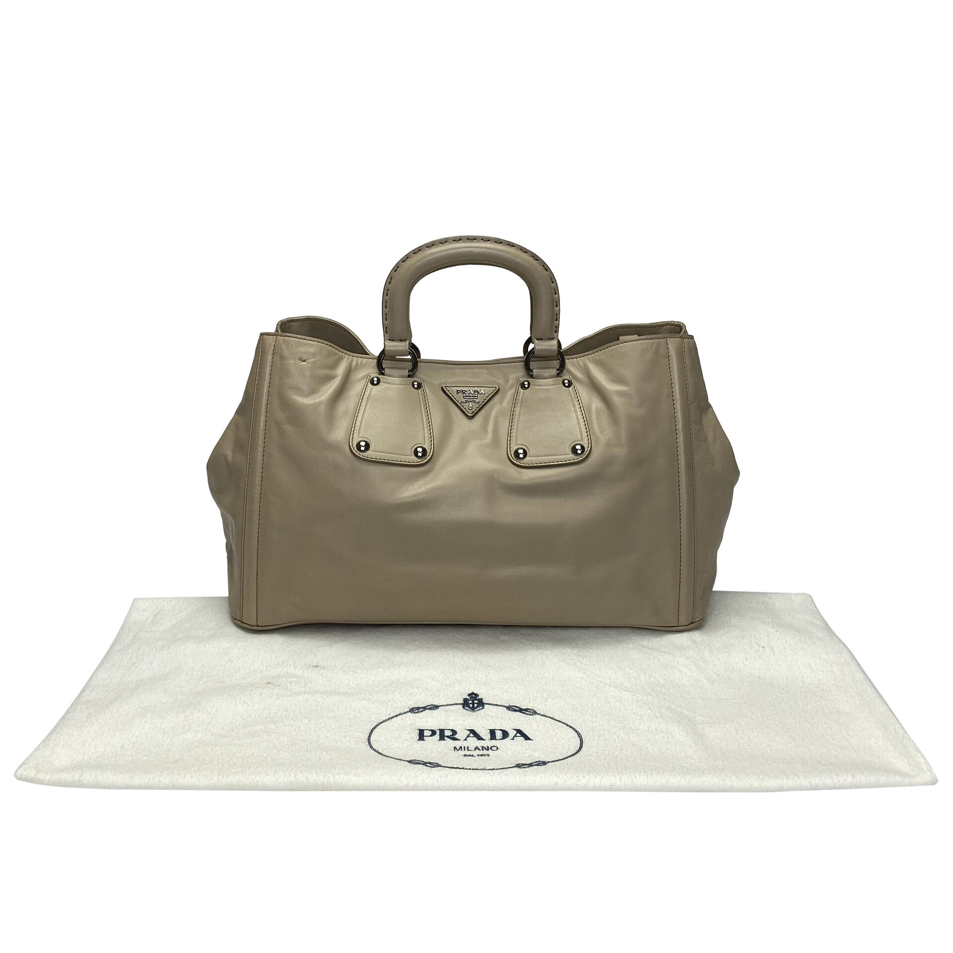 Bolsa Prada Couro Nude