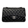 Bolsa Chanel Jumbo Double Flap Couro Lambskin Preto