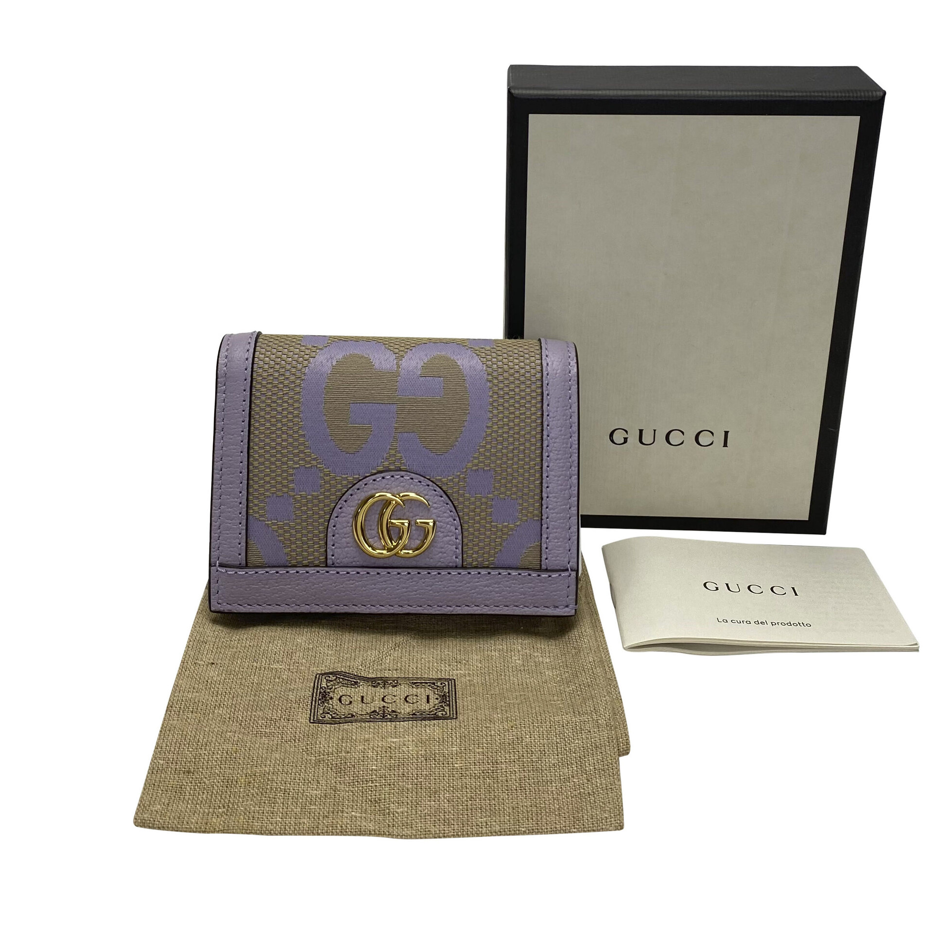 Carteira Gucci Monograma Lilás