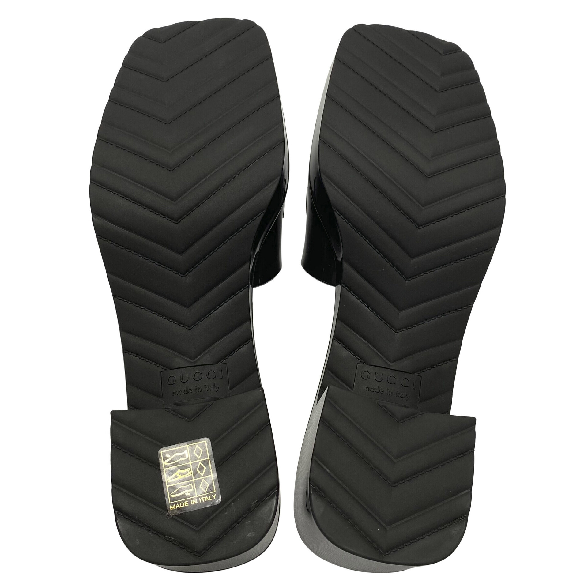 Sandália Gucci Rubber Slides Preta