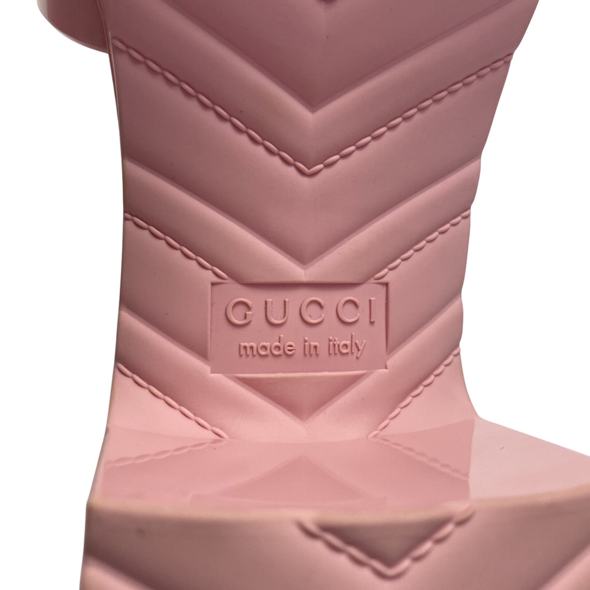 Sandália Gucci Rubber Slides Rosa