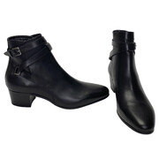 Bota Saint Laurent Couro Preto