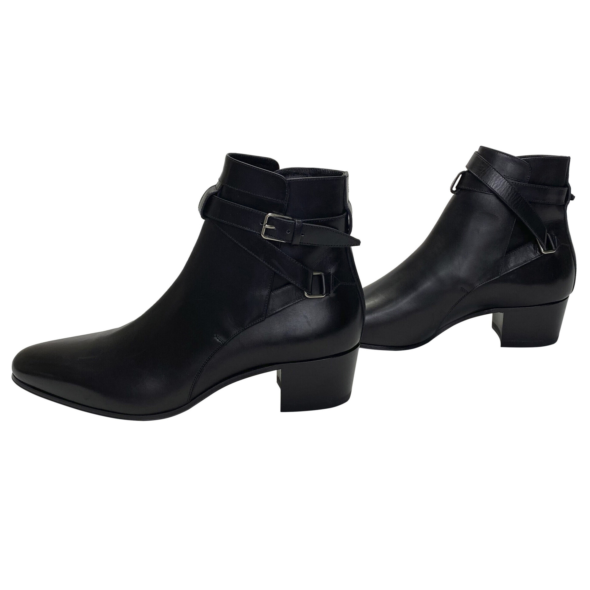 Bota Saint Laurent Couro Preto