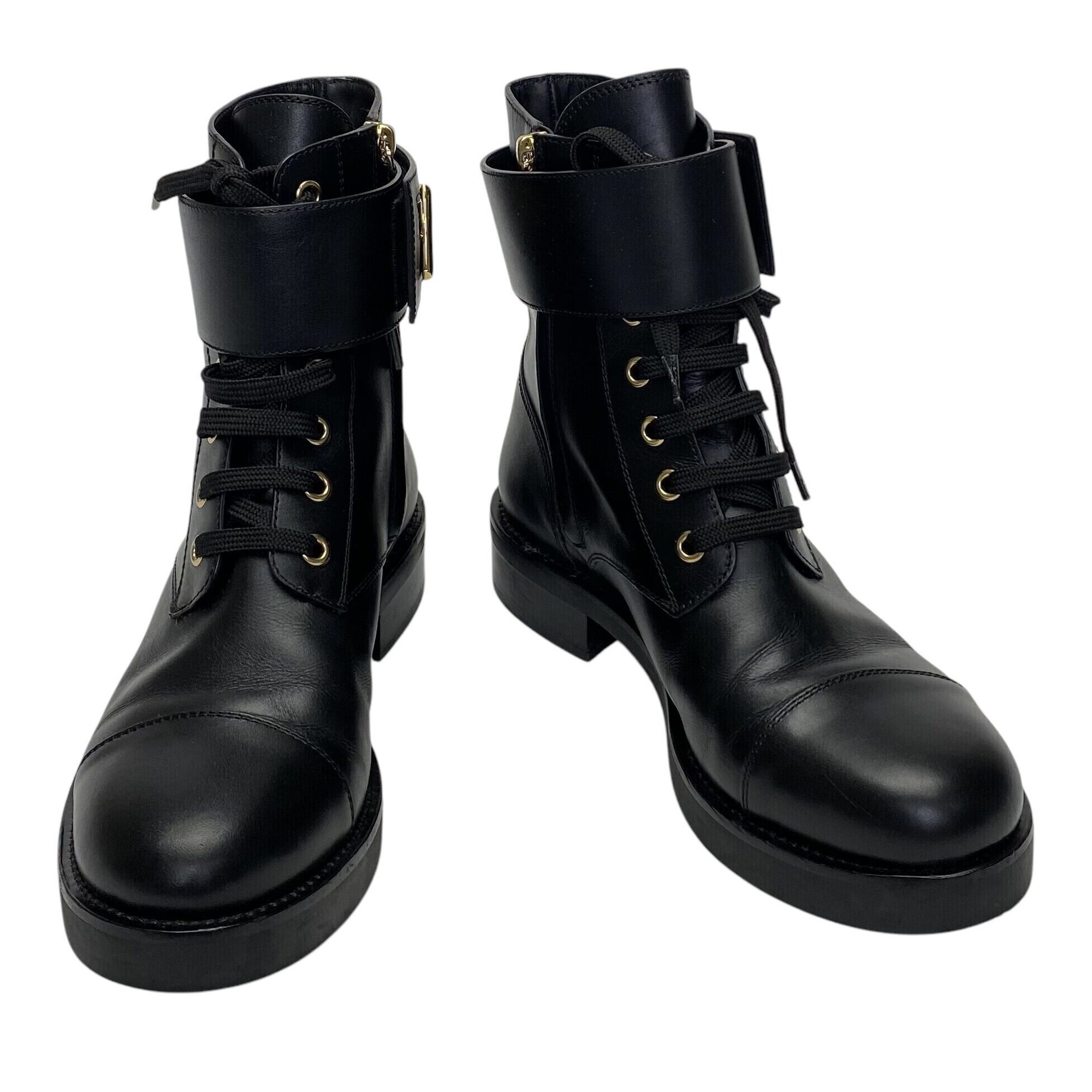 Bota Louis Vuitton Wonderland Couro Preta