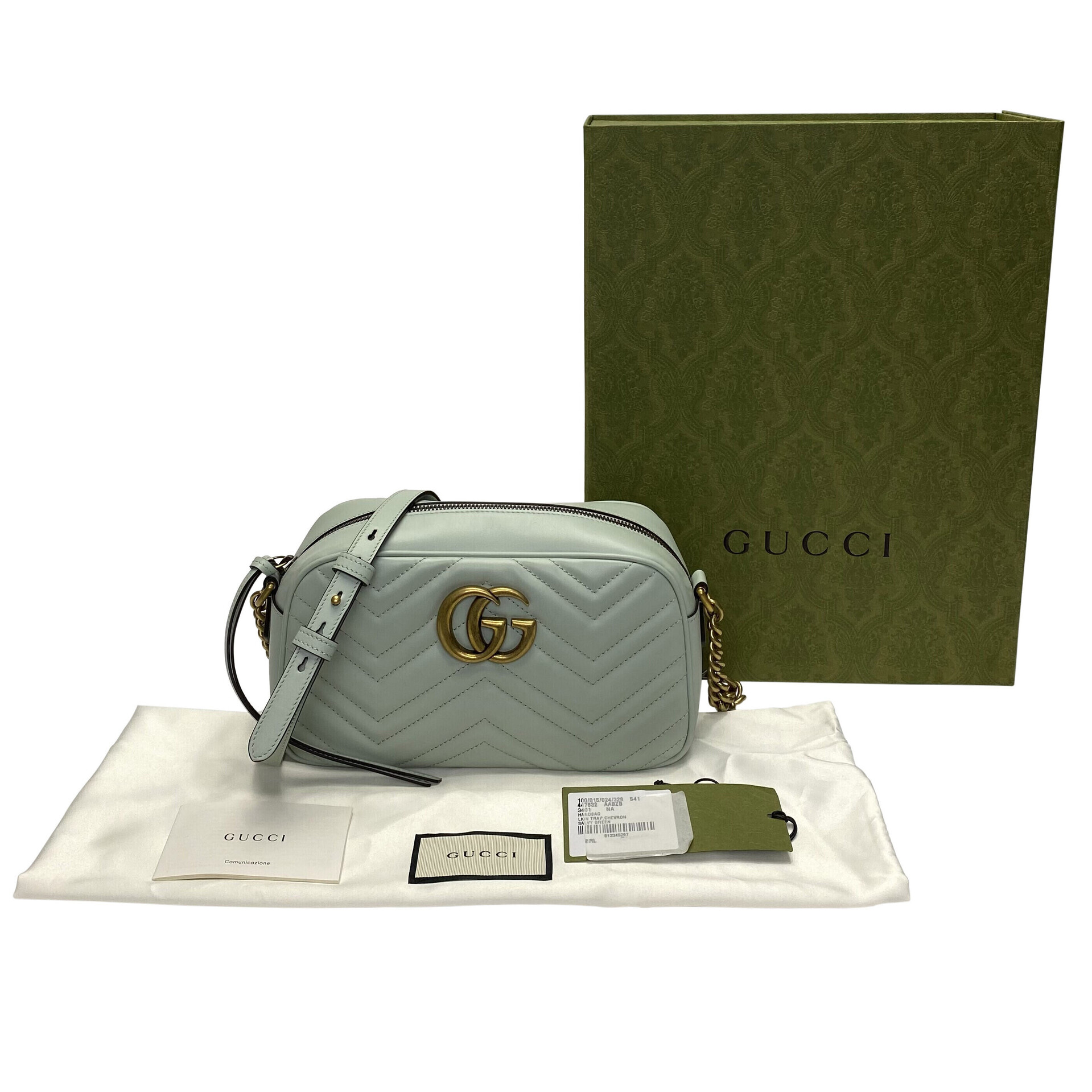 Bolsa Gucci GG Marmont Verde-Água