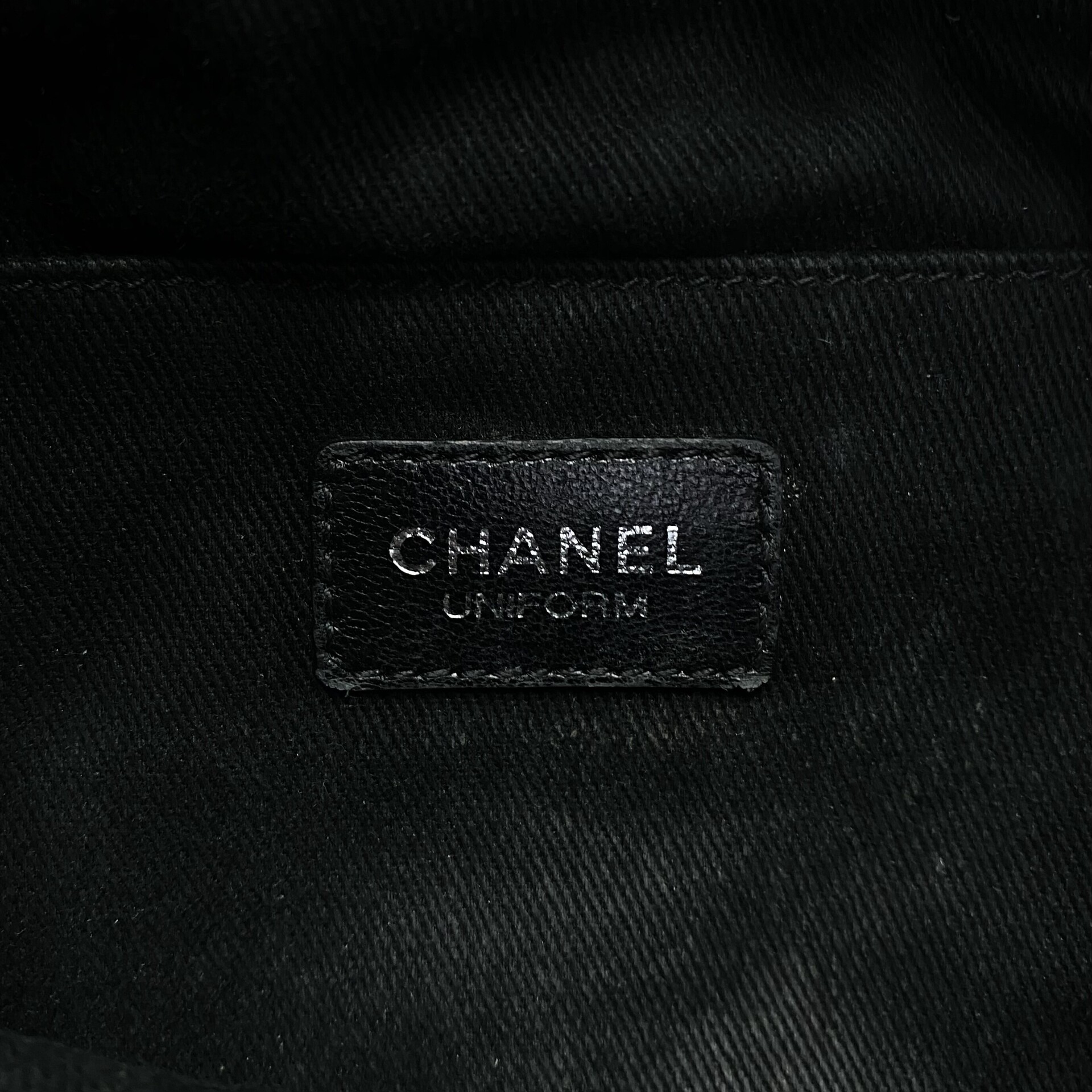 Pochete Chanel Couro Preto