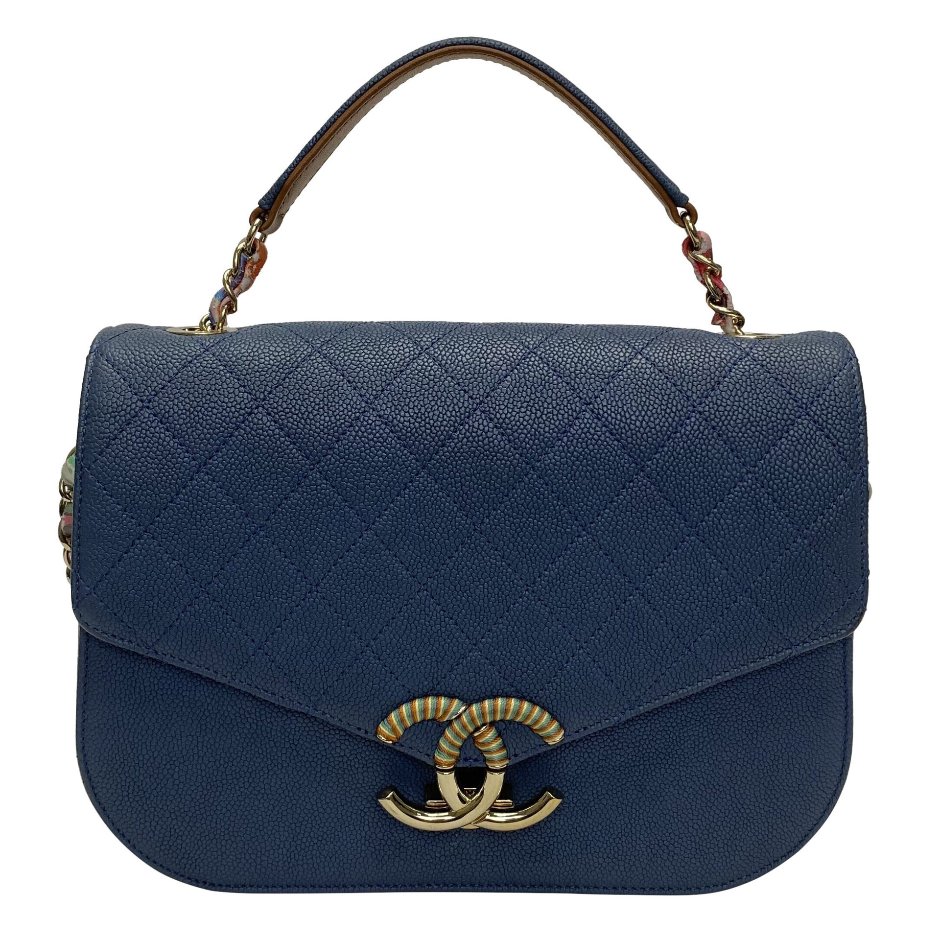 Bolsa Chanel Medium Azul Marinho