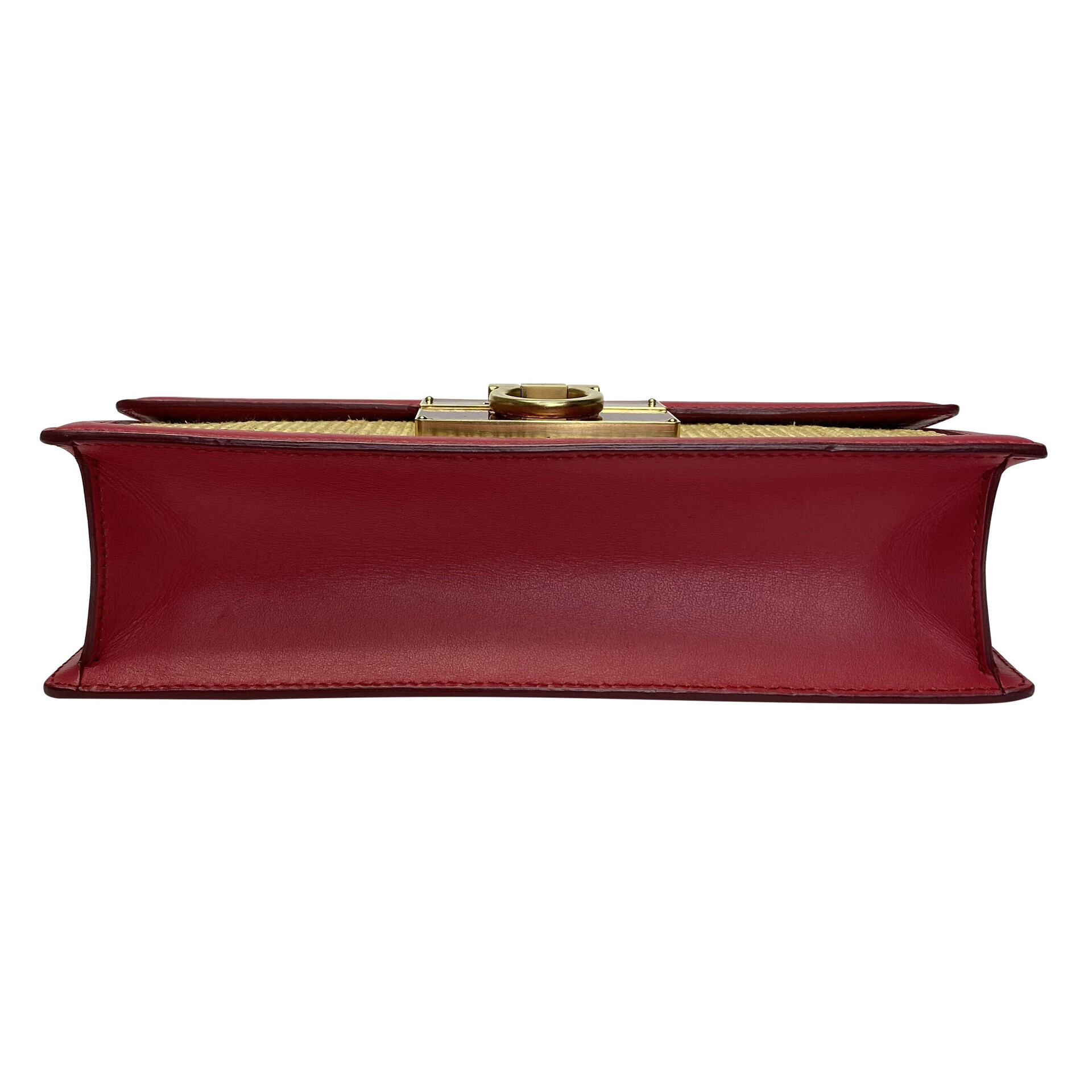 Bolsa Salvatore Ferragamo Ráfia Vermelha