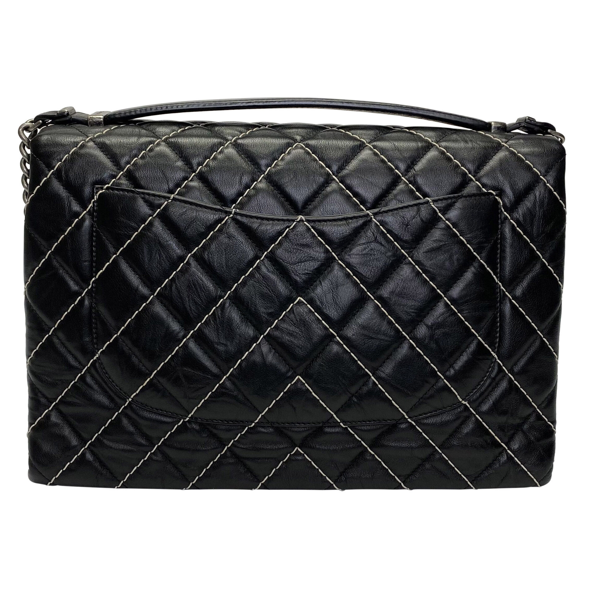 Bolsa Chanel Chevron Preta