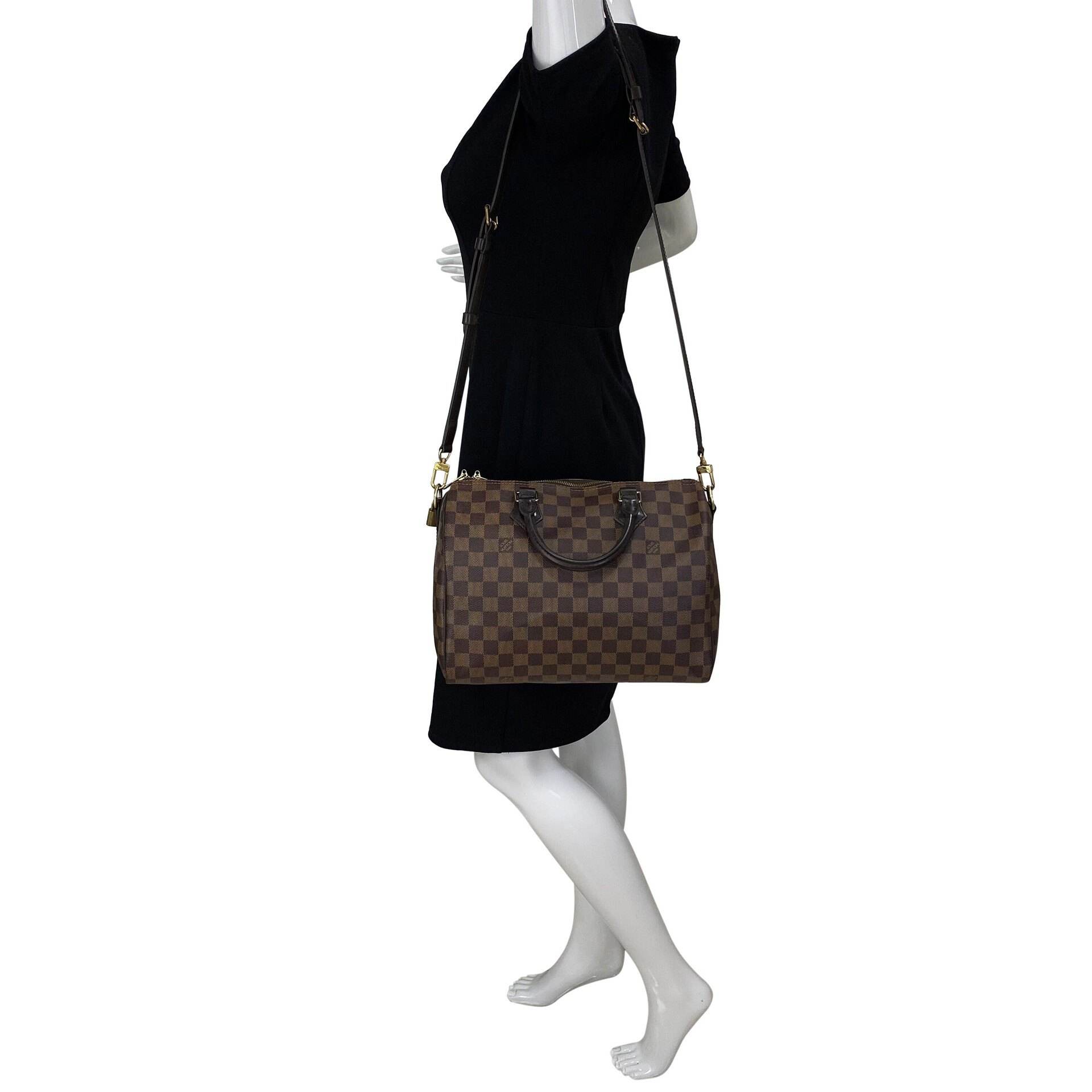 Bolsa Louis Vuitton Speedy Bandoulère 30 Damier Ebene