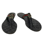 Chinelo Gucci Rasteira GG Thong Web Preta