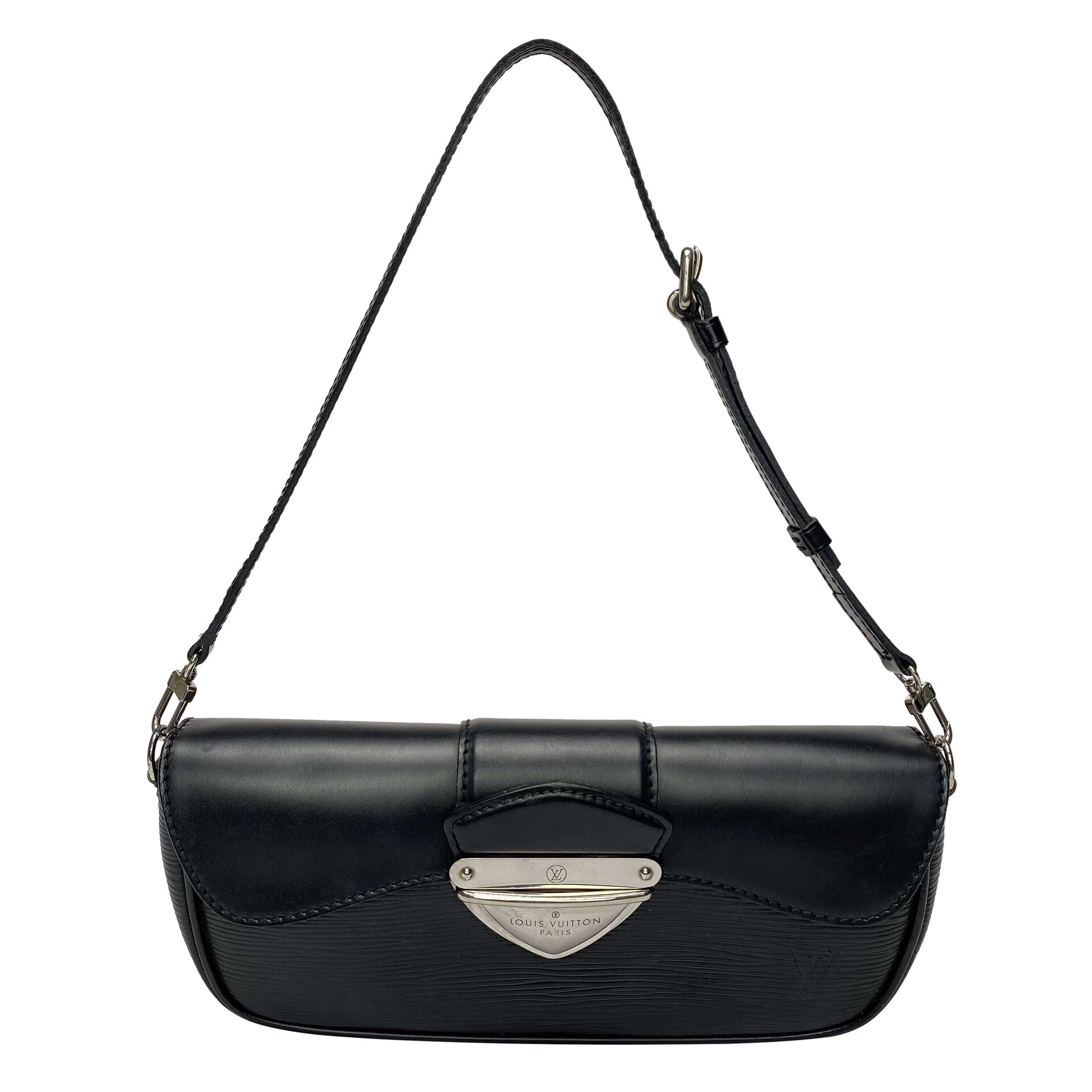 Bolsa Louis Vuitton Pochette Montaigne Epi Preta