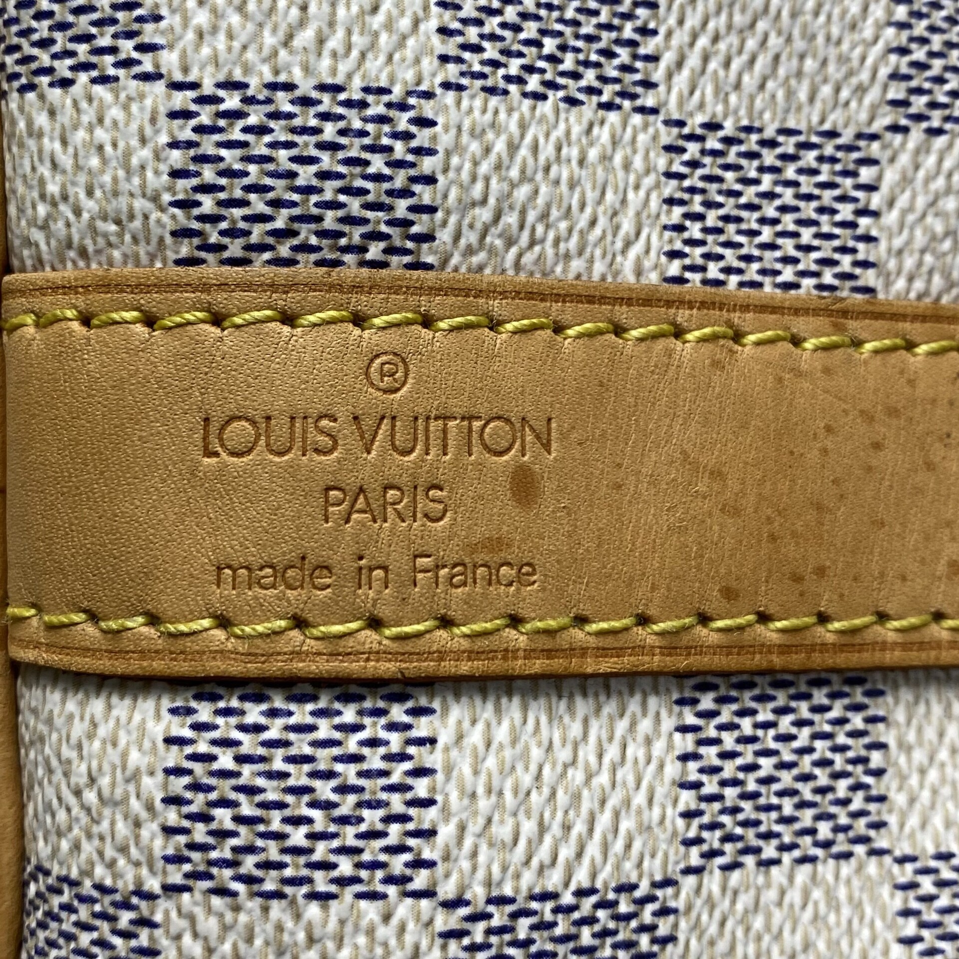 Mala Louis Vuitton Keepall 55 Bandoulière Damier Azur