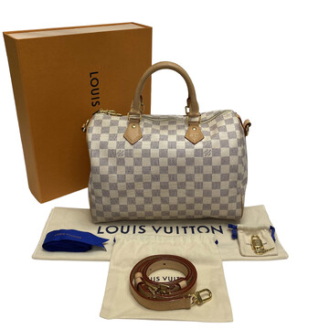 Bolsa Louis Vuitton Speedy Bandoulière 30 Damier Azur