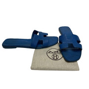 Sandália Hermès Oran Azul