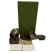 Flat Gucci Marrom e Monograma