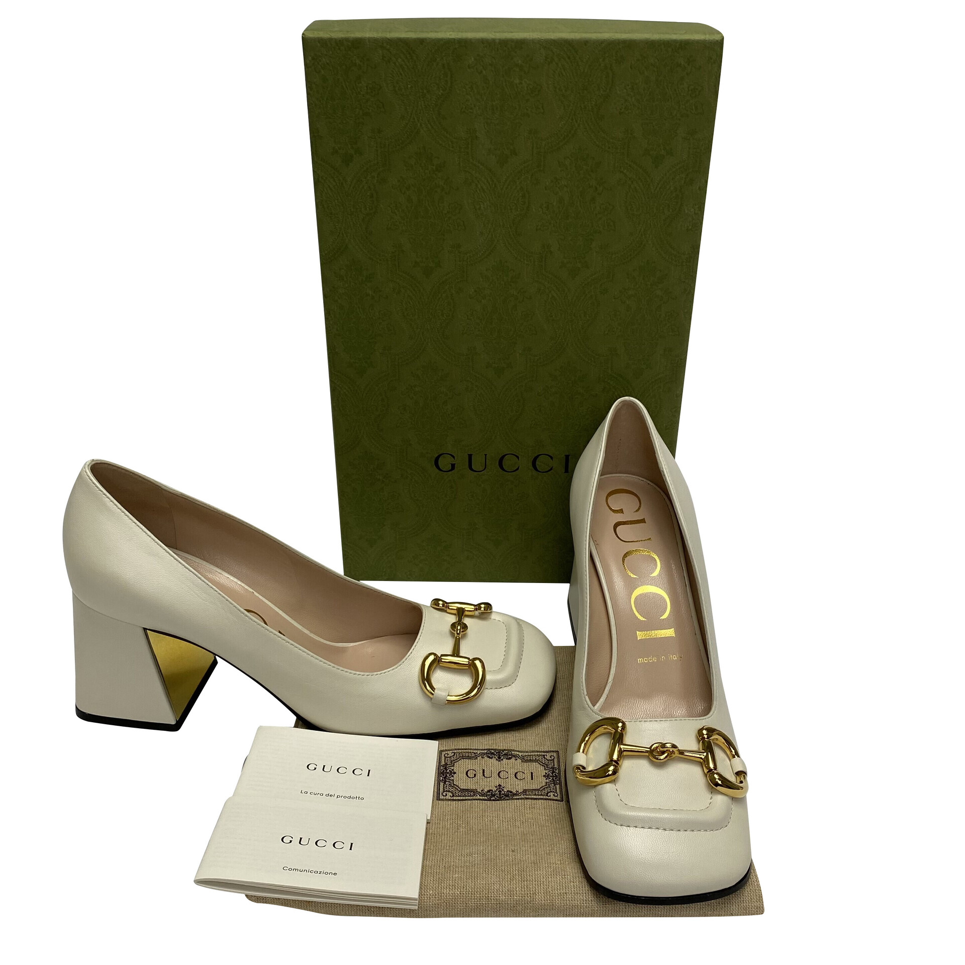 Sapato Gucci Horsebit Off White