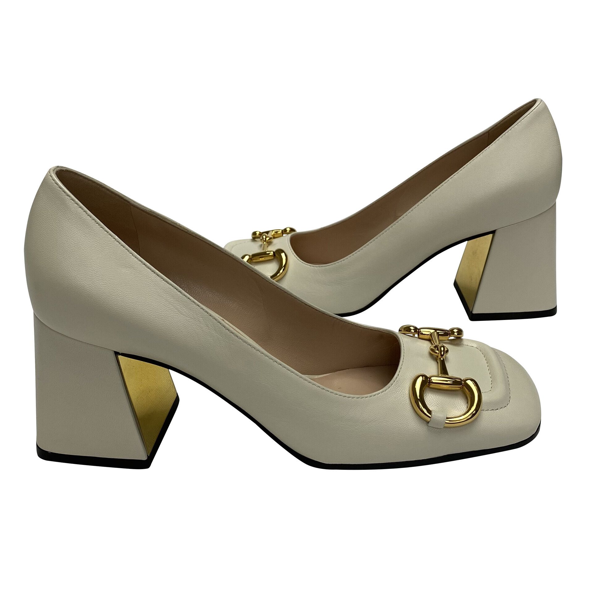 Sapato Gucci Horsebit Off White