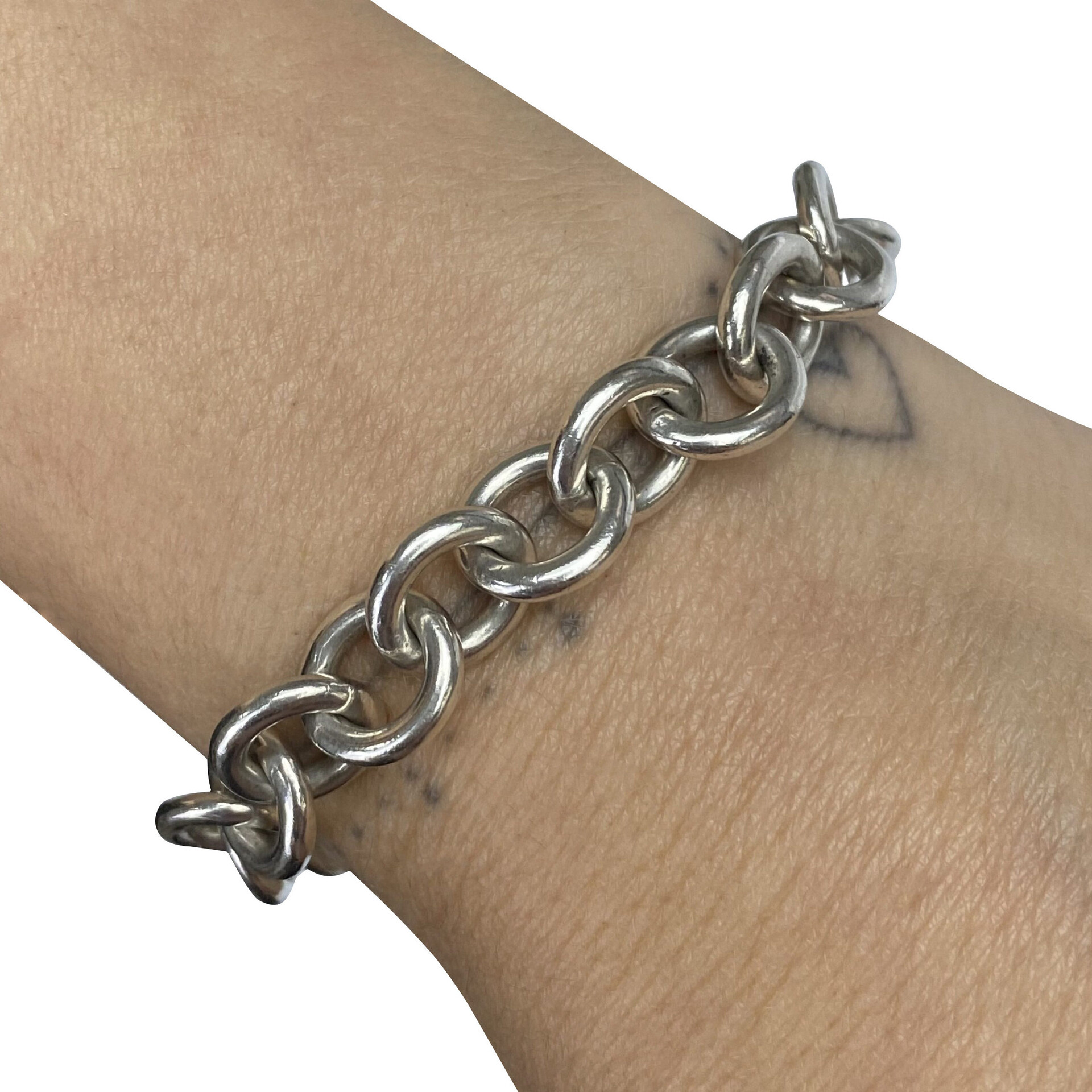 Pulseira Tiffany & Co. Love Lock Prata de Lei