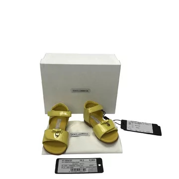 Sandália Infantil Dolce & Gabbana Verniz Amarelo
